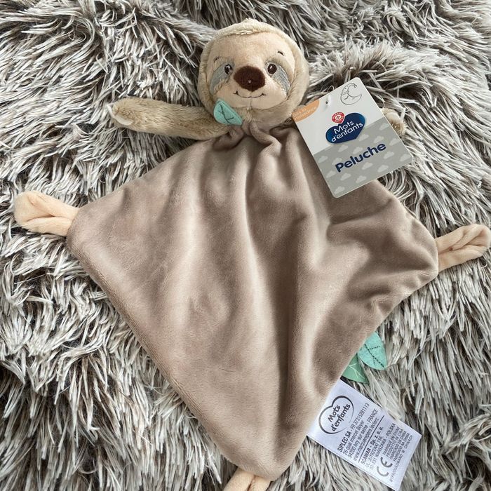Doudou paresseux plat  mots d’enfants neuf etiquetté
