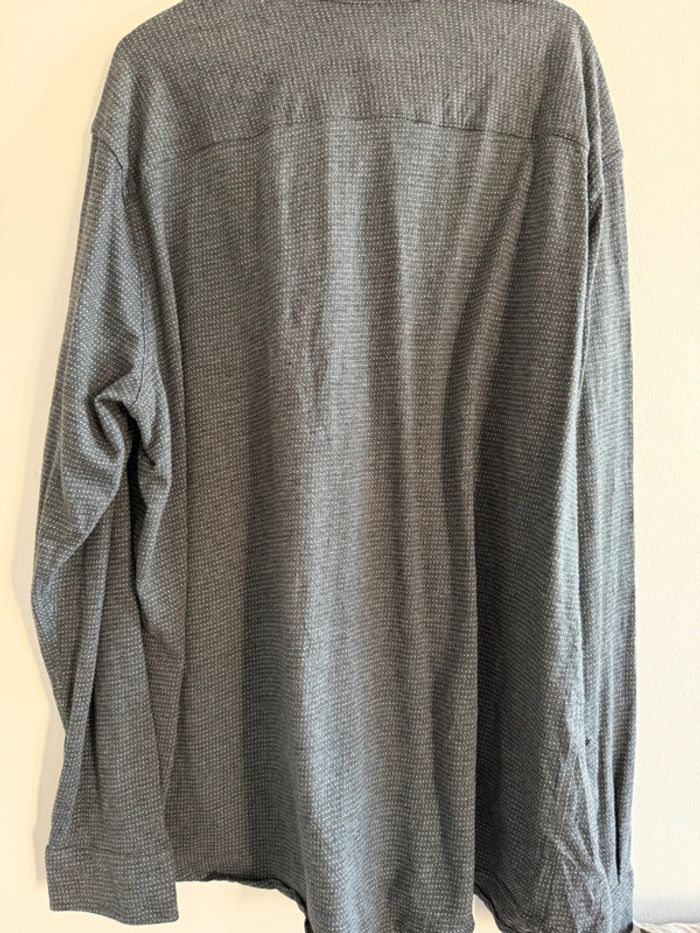 Chemise / Surchemise vintage George en coton taille XXXL couleur grise & blanche - photo numéro 6