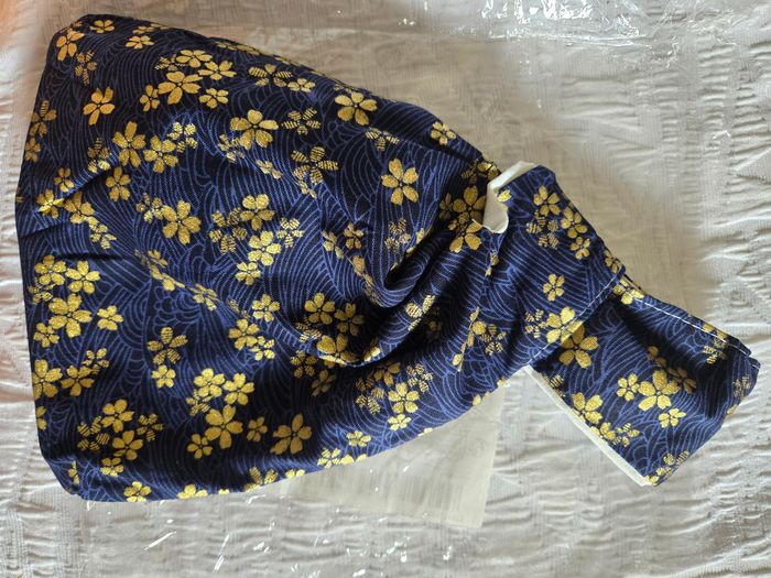Sac de poignet bleu et doré - photo numéro 2
