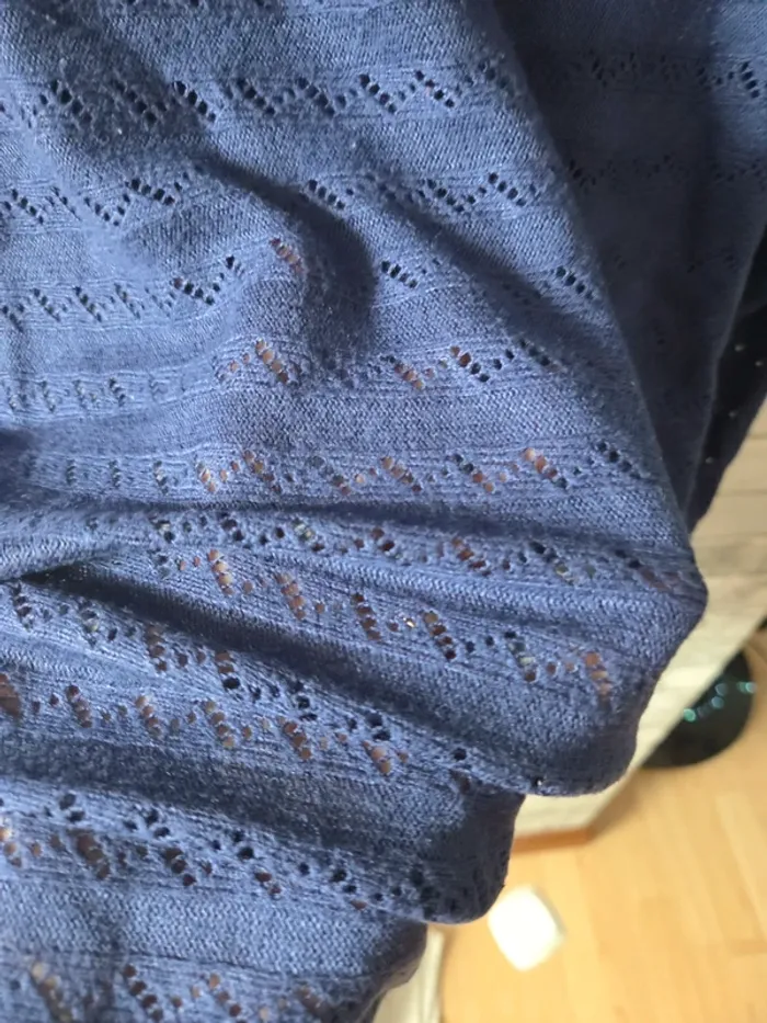 Pull manche courte bleu taille S in extenso - photo numéro 3