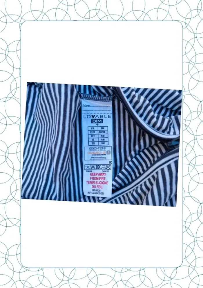 Pyjama 6 mois Dim - photo numéro 3