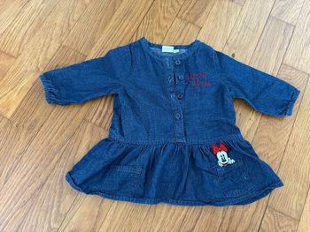 Robe Minnie en jeans 3 mois