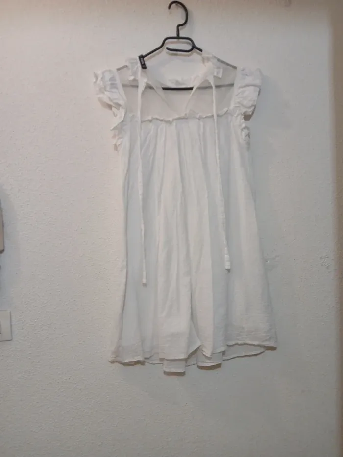 Petite robe blanche doublée " shein" taille s - photo numéro 4