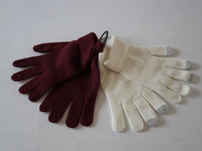 Lot de 2 paires de gants prunes/écrus neufs pour Femme