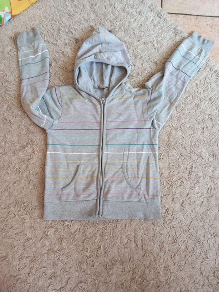 📦veste sweat capuche coton gris 14ans T34 Bilook