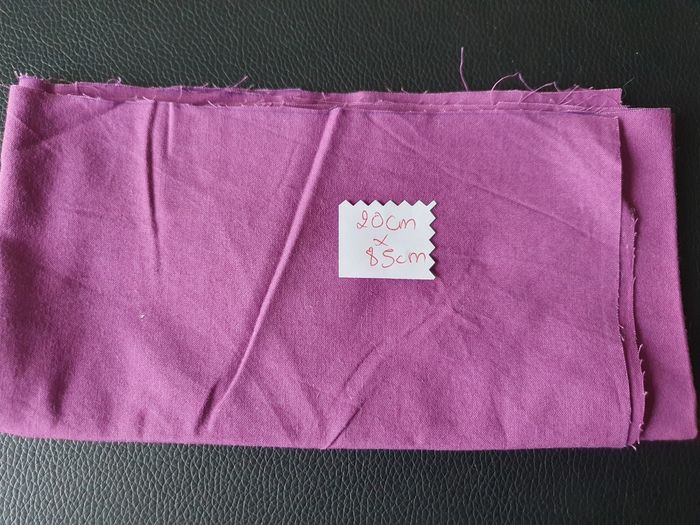Tissu coton violet 85x20cm
