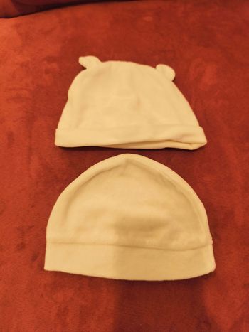 Bonnets bébé velours 0/1 mois