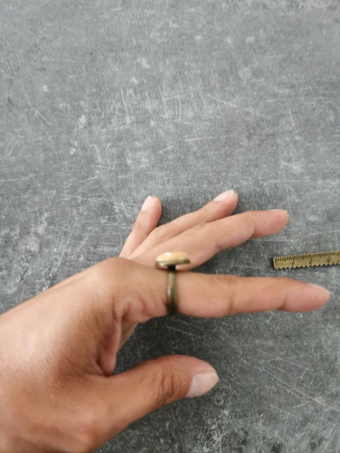 Bague réglable tissu neuve - photo numéro 2