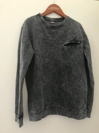 garçon 12 -13ans sweat gris noir zeeman