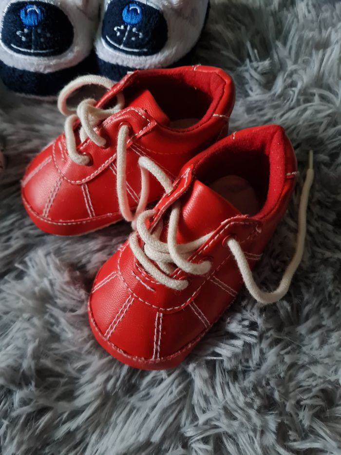 lot X3 chaussures / chausson bébé 0/6 mois - photo numéro 7