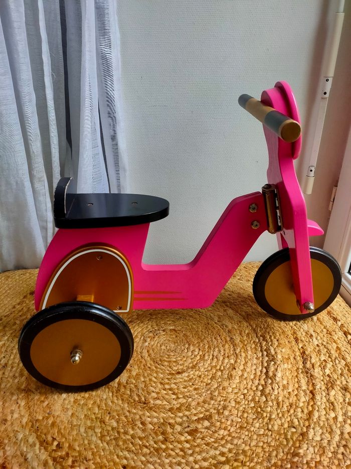 Draisienne scooter rose en bois - Au Sycomore - photo numéro 5