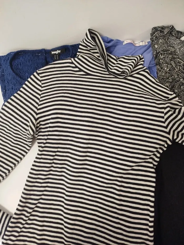 Lot de 10 t-shirts et top femme taille S à M – imprimés, basiques, manches courtes LOT012 - photo numéro 2