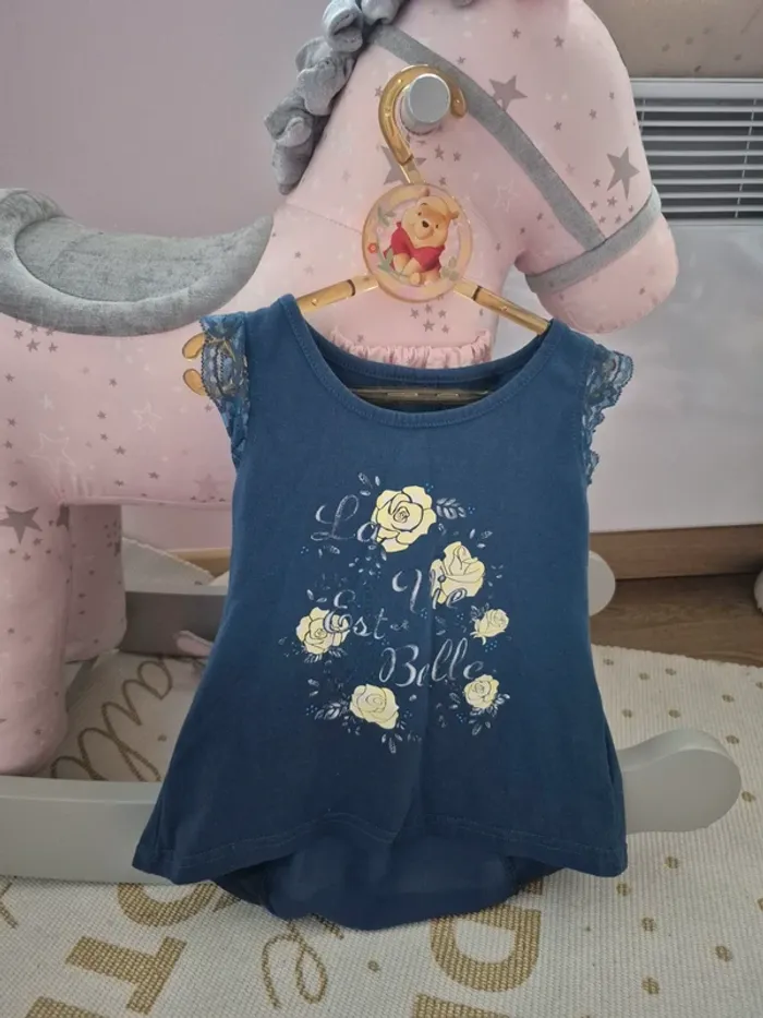 T shirt la vie est belle 3ans 98cm