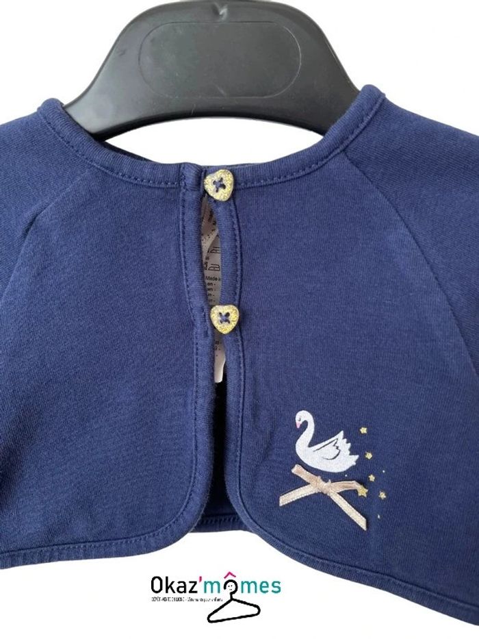 Boléro bleu marine (cygne) - Orchestra 6 mois (67cm) - photo numéro 2