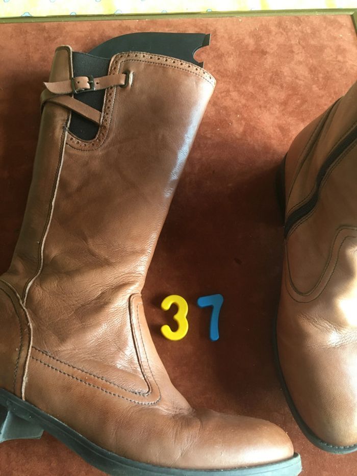 Bottes cuir - 37 - photo numéro 3