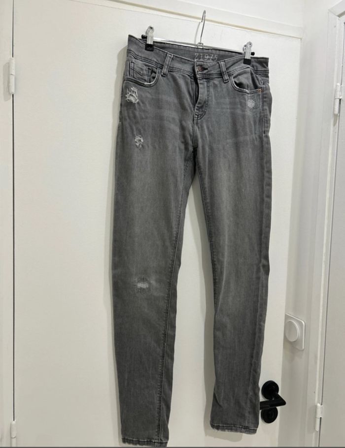 Jean Zara gris taille 38 - photo numéro 2