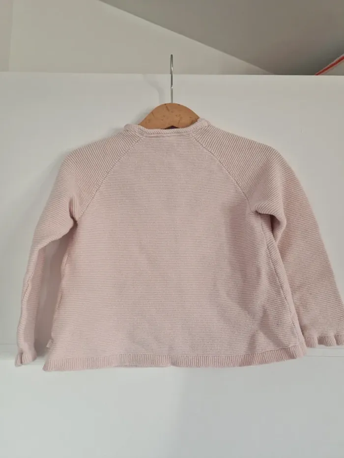 Gilet rose pâle taille 3 ans Obaïbi - photo numéro 2
