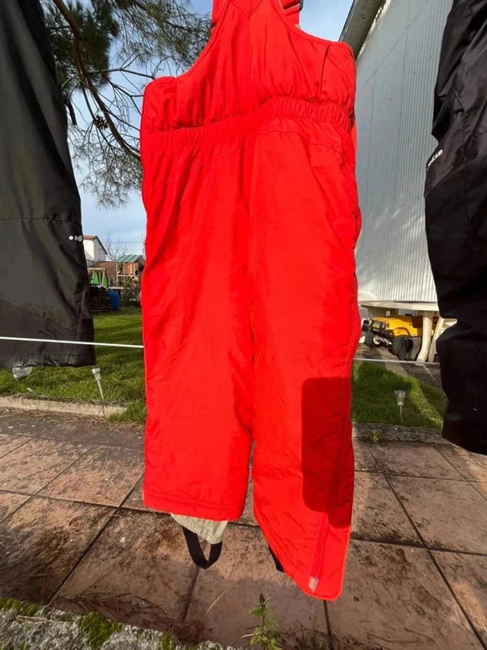 Pantalon de ski avec bretelles orange 4 ans décathlon - photo numéro 2