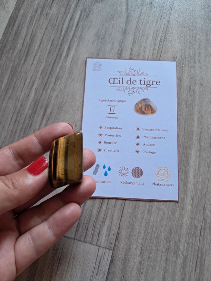 Oeil de tigre avec sa fiche bienfaits