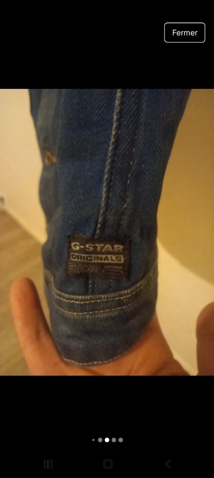 Veste en.jean.sans.manche gstar - photo numéro 4