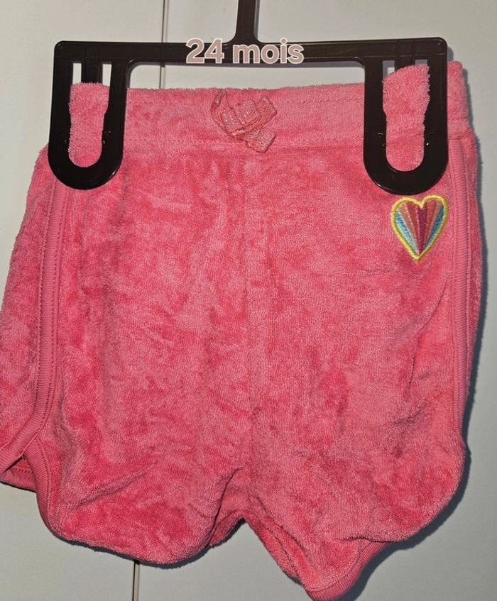 Short rose éponge – Mots d’Enfants – 24 mois – Neuf