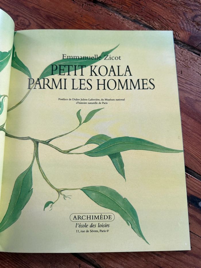 Livre album Petit Koala parmi les Hommes Emmanuelle Zicot archimede l’école des loisirs - photo numéro 3