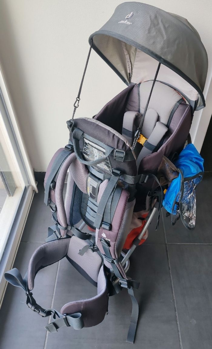 Porte bébé Deuteur kid Comfort 1 Orange + Pare Pluie