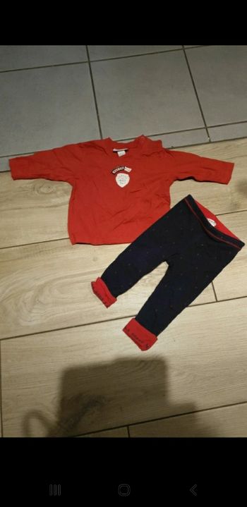 Ensemble leeging bébé fille ikks 6 mois