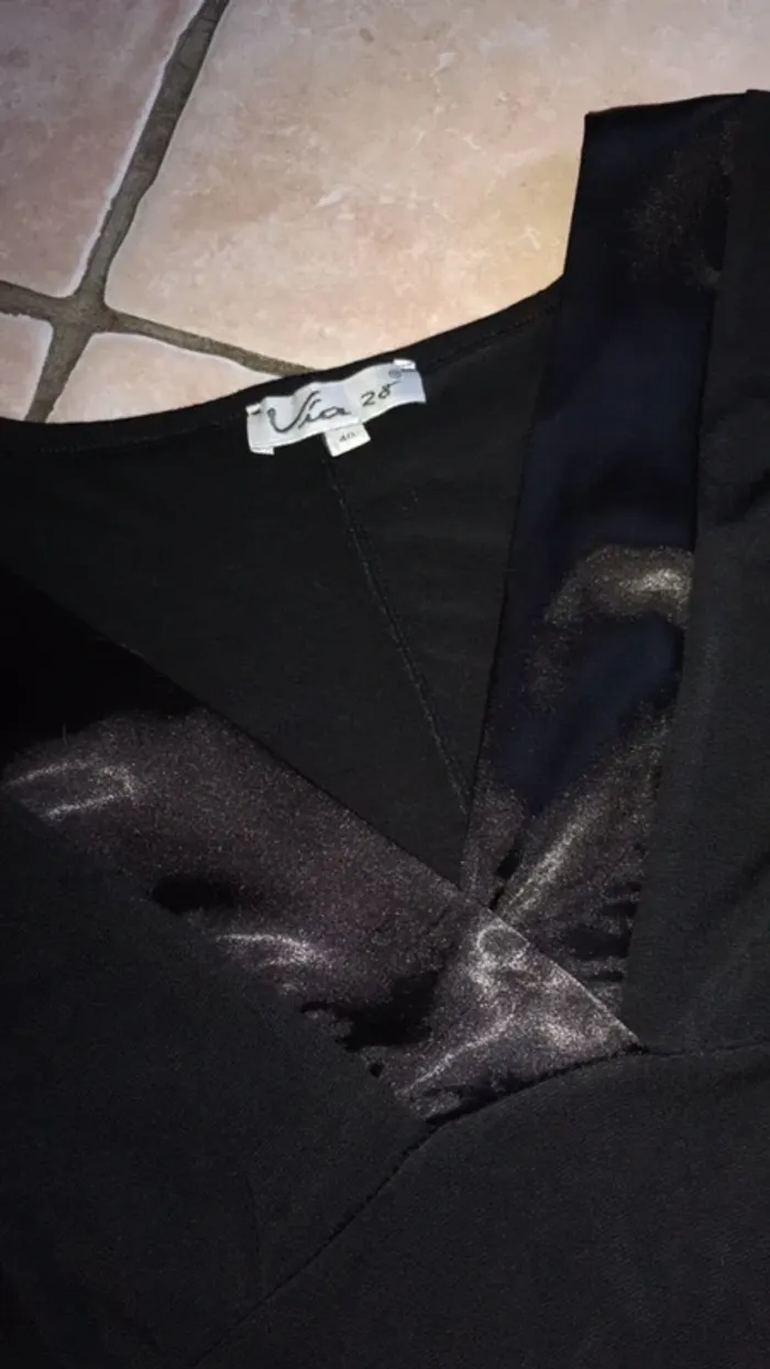 Robe noire col et noeud satin - photo numéro 6