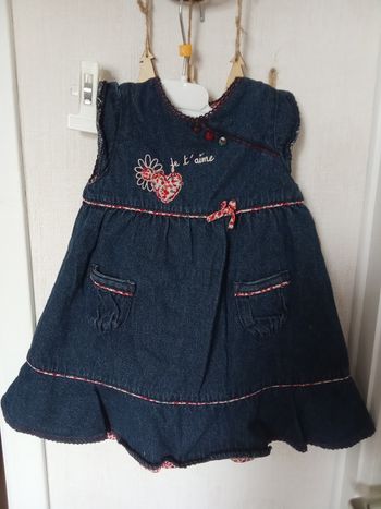 Robe en jean doublée sergent major 9 mois hiver