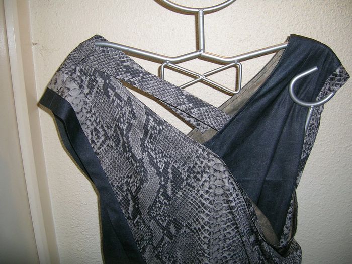 vintage tunique portefeuille motif serpent taille L - photo numéro 2