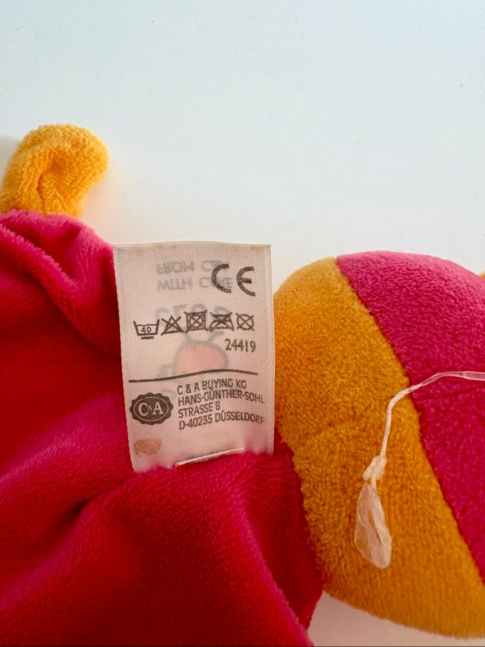 Doudou Peluche Rose et Orange C&A Baby Club – Pour Nouveau-né - photo numéro 4