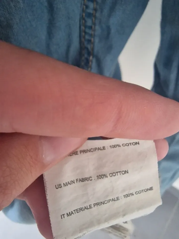 Chemise effet jeans - photo numéro 6