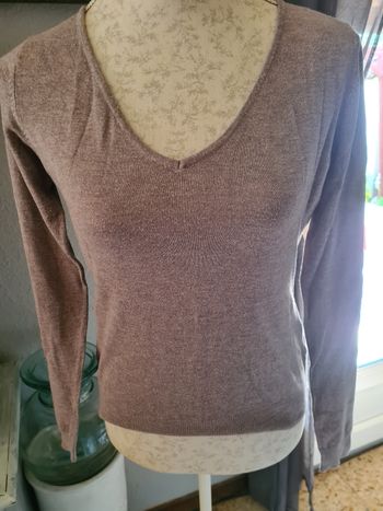 Pull. Femme. Mim. Taupe. Taille M. Longueur 52