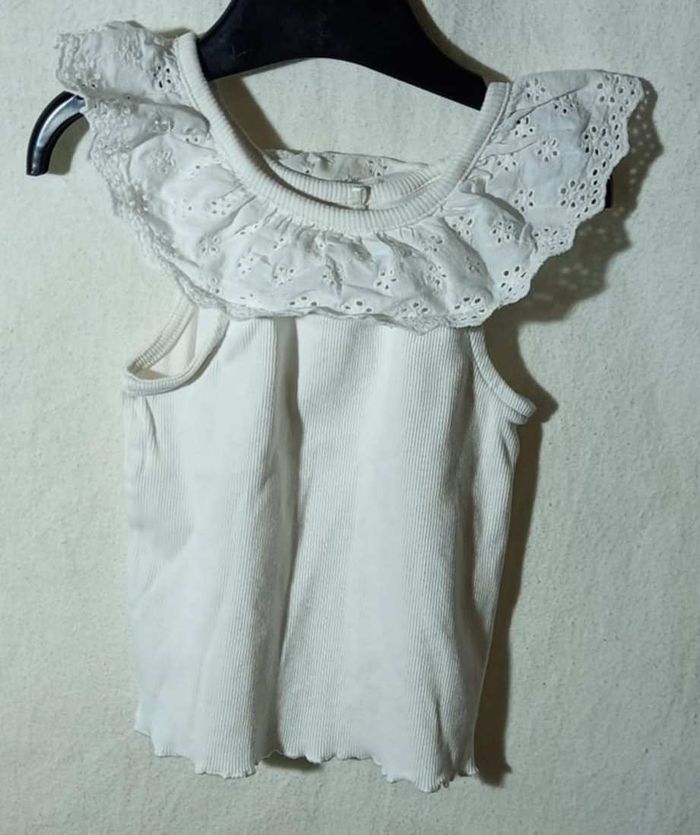 Débardeur à collerette volantée en broderie Orchestra - photo numéro 2