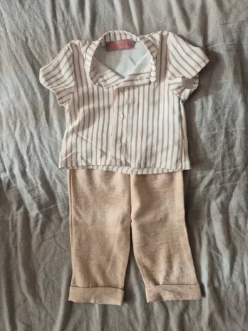 Ensemble chemise & pantalon P'tit Môme 6m