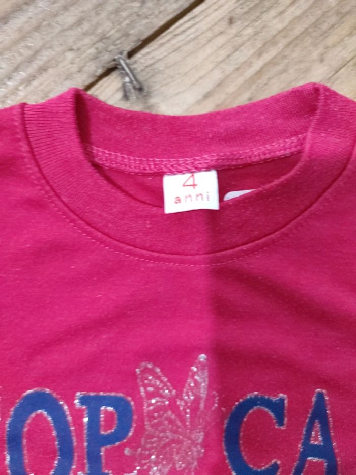 T-shirt rose taille 4 ans - photo numéro 4