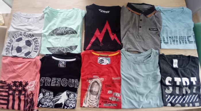 Lot 10 t-shirts garçon 14 ans - Très bon état