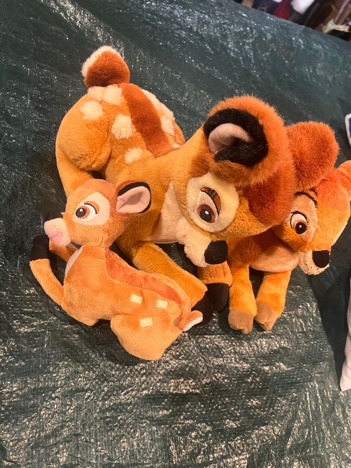 Lot de trois peluches Bambi Disney - photo numéro 3