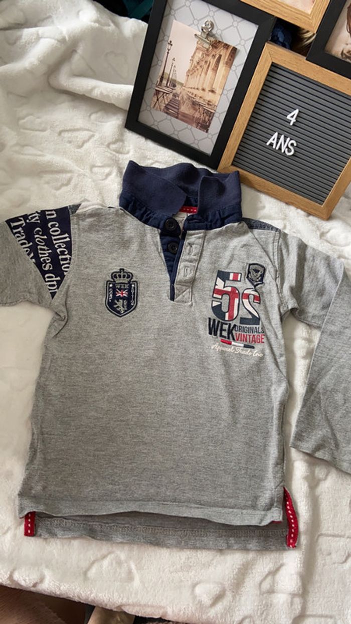 Polo 4 ans manche longue