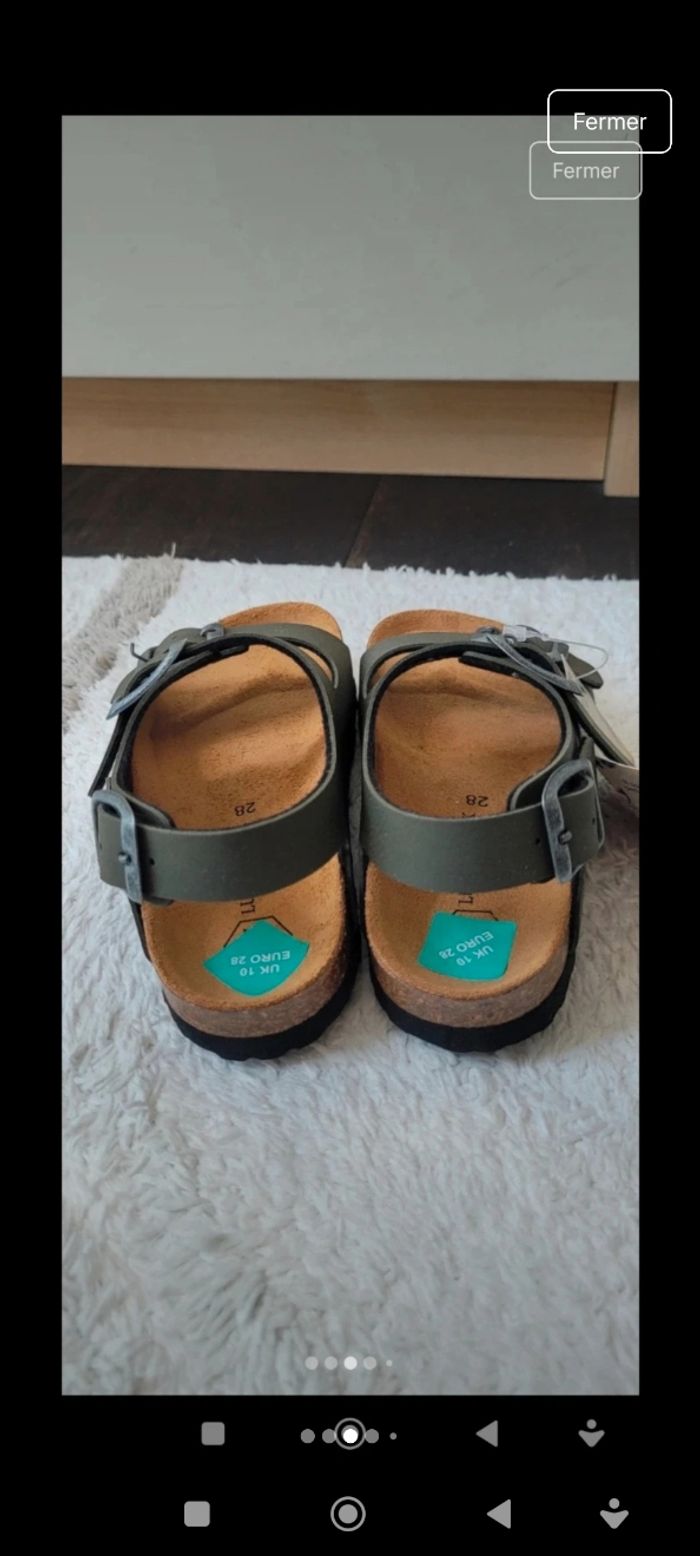 Sandales cuir neuves 28 - photo numéro 3