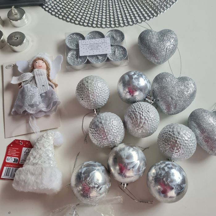 Magnifique lot de décorations de noel argenté - photo numéro 7