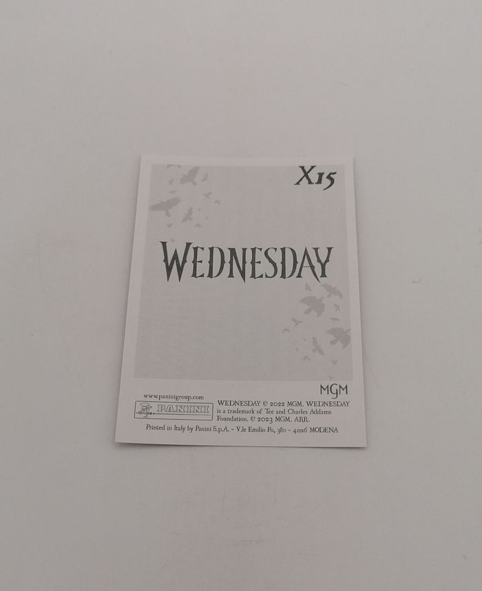 Panini sticker Mercredi n°X15. - photo numéro 3