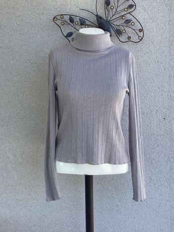 🩶 Pull col roulé gris – doux & intemporel – femme 🩶