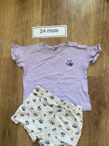 Pyjama ete fleurs 24 mois Kiabi