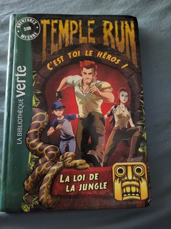 Livre bibliothèque verte Temple Run La loi de la jungle. C'est toi le héros