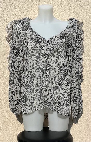T.shirt/chemisier/chemise légère à manches longues Zara, femme, taille : XS