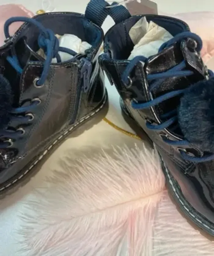 Bottines vernis fille - bleu - neuf - Zippy - Taille 28 - photo numéro 3