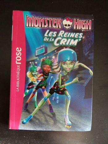 Roman, livre bibliothèque rose monster high 8,10 ans