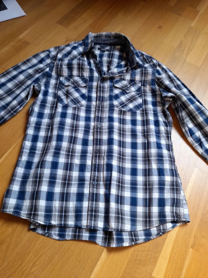 Chemise manches longues carreaux - photo numéro 2